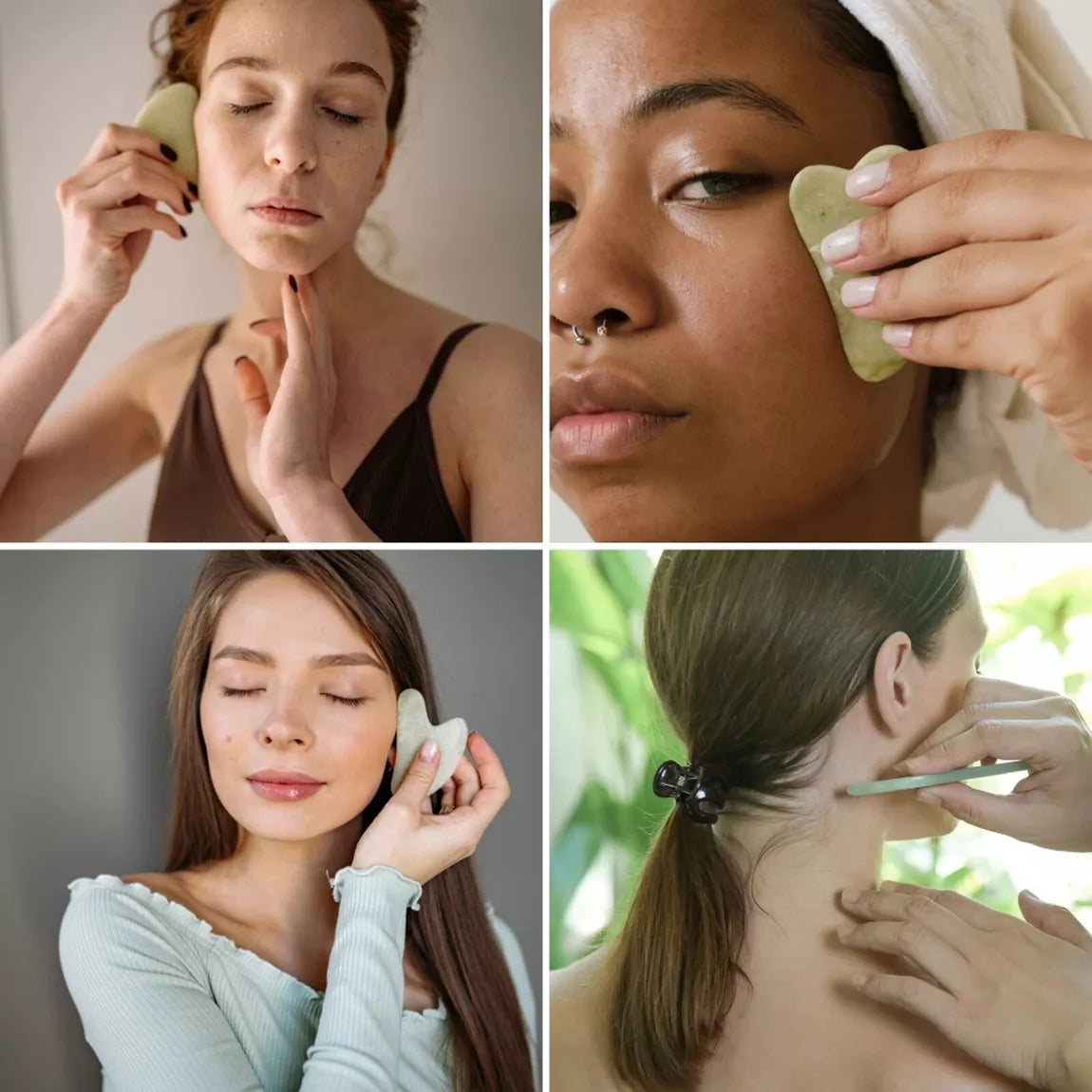 Guasha pierre de jade verte