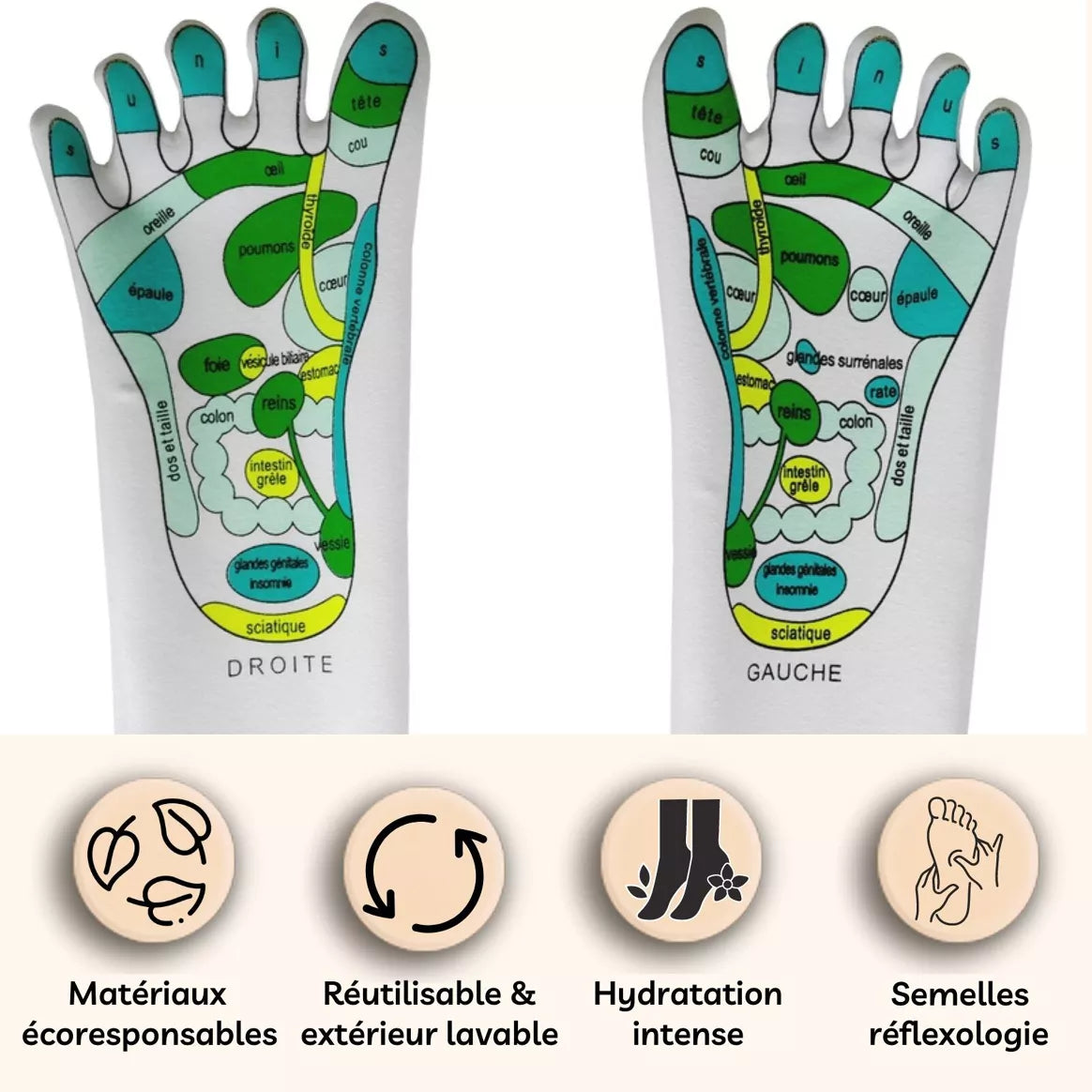 Chaussettes de réfléxologie