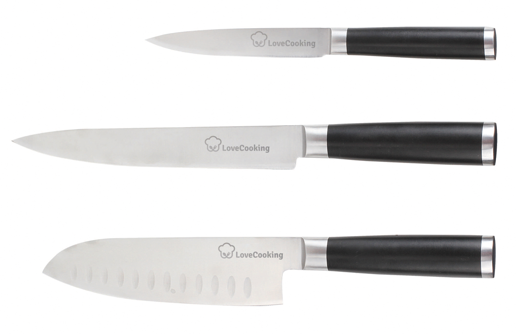 Set de 3 couteaux type japonais