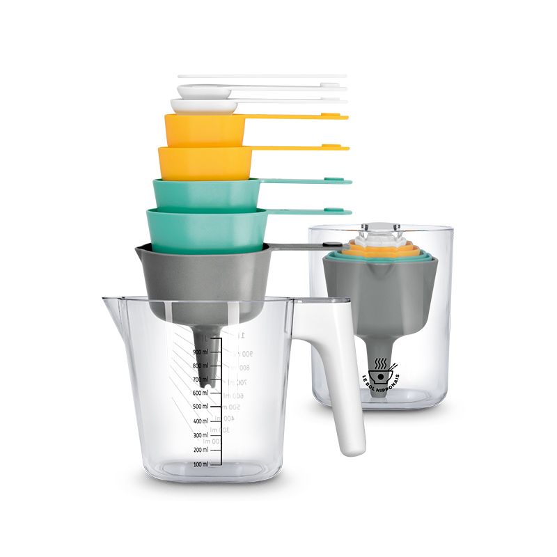Set de cuisine doseur - 9 ustensiles